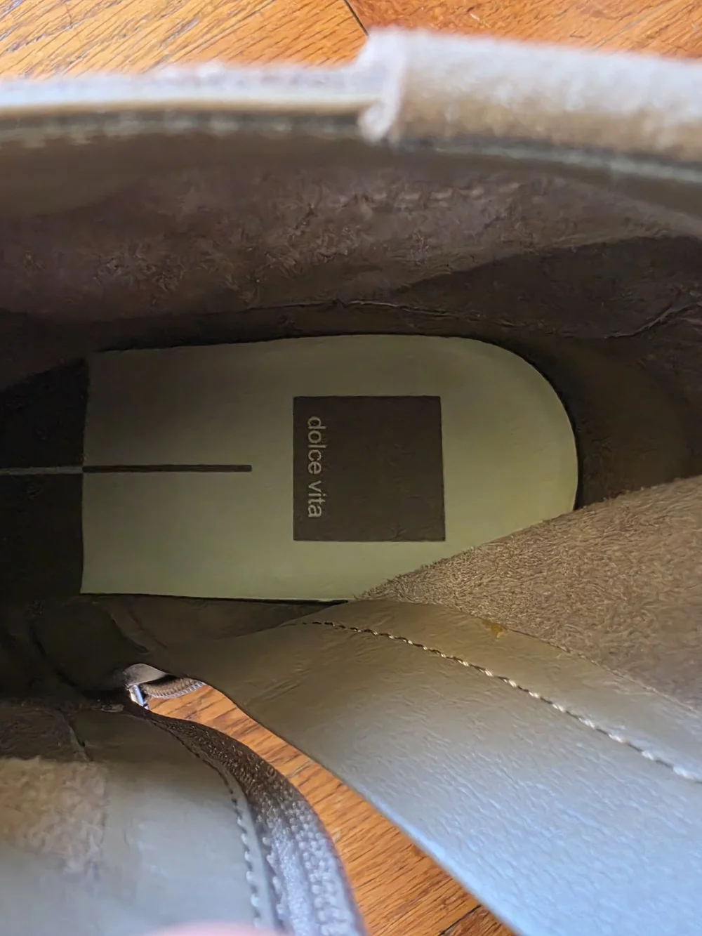 Dolce Vita Taupe Suede Western Ankle Booties - Picture 2 of 3